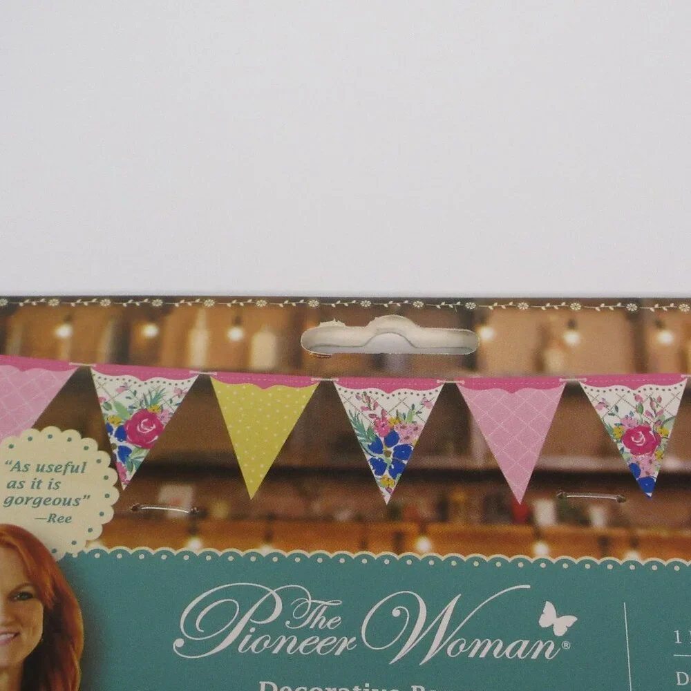 2 Pioneer Woman Decorative Fabric Banner Garland 60